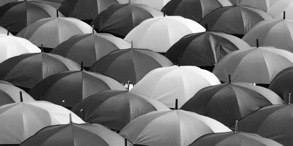 colorful umbrellas pattern background in black whi 2026 03 13 04 38 49 utc