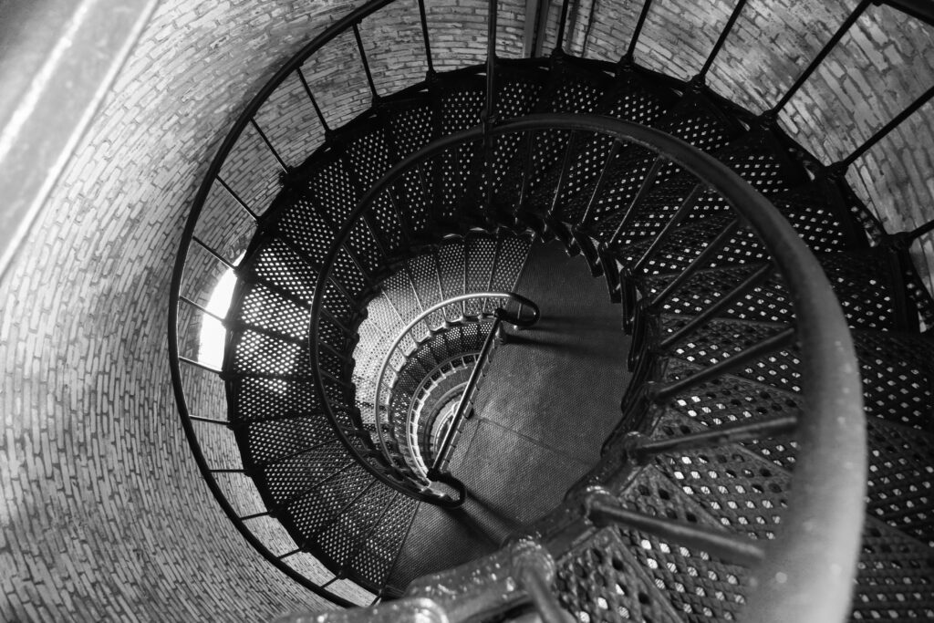 A spiral staircase, no relation to Readership.